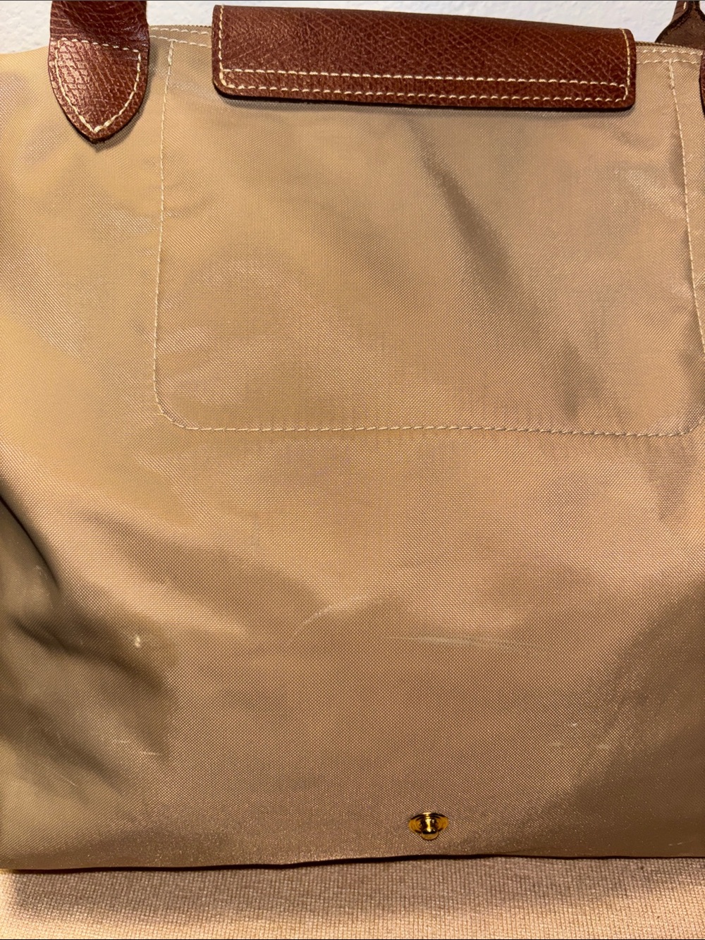 Limited zLongchamp Le Pliage Tour Eiffel beige nylon tote bag - Picture 3 of 10